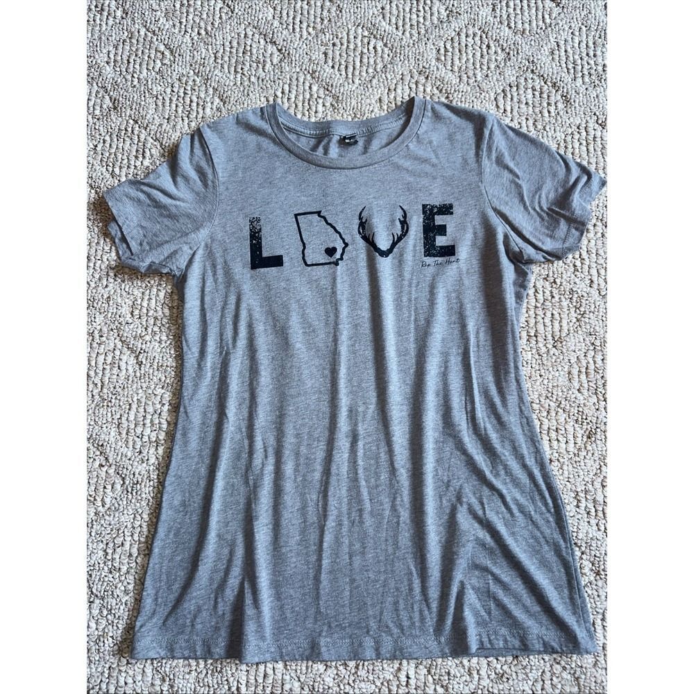 Womens LOVE Georgia Deer Hunting Tshirt Size Large EUC